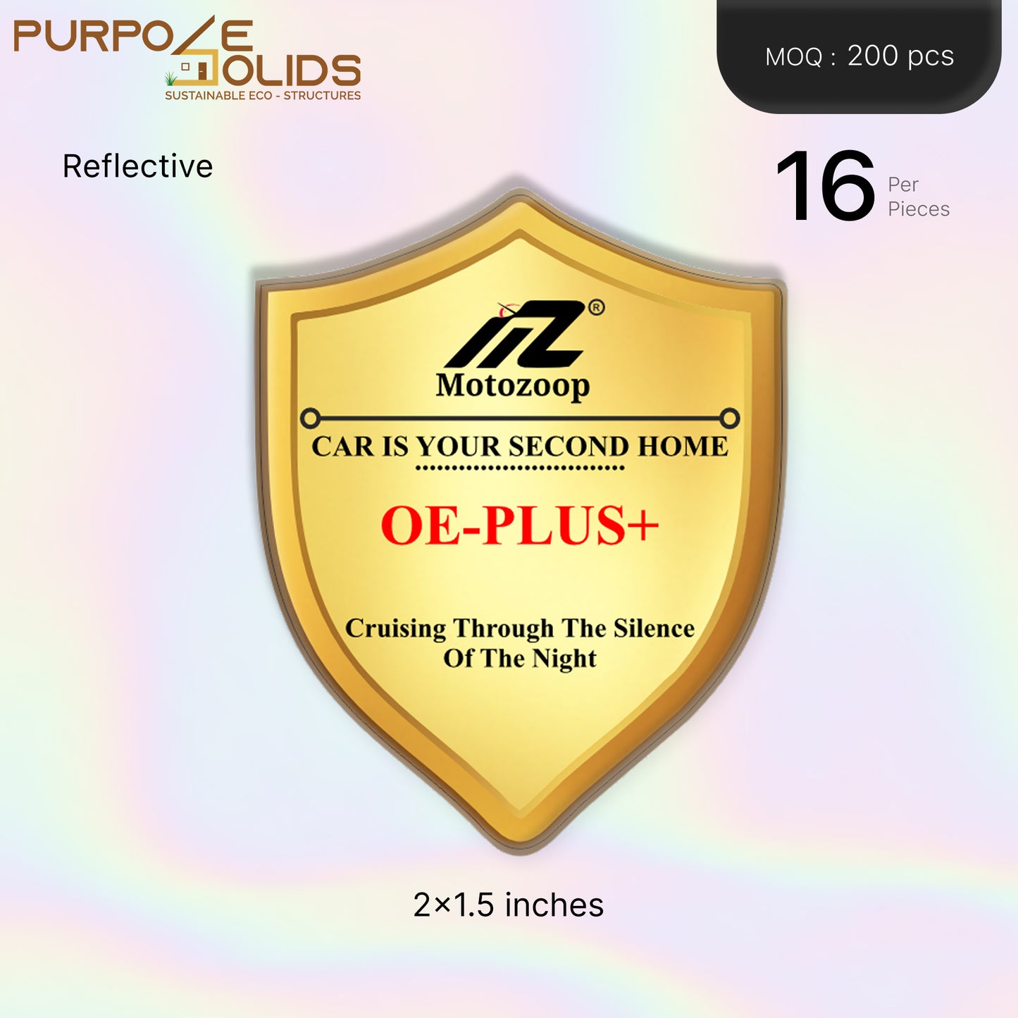 Car Decorators Reflective Dome stickers (2x 1.5 INCH)