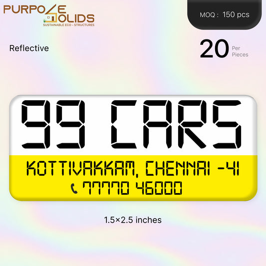 Car Decorators Reflective Dome stickers (1.5 x 2.5 inch)