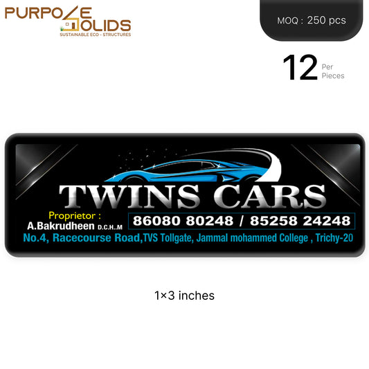 Car Decorators Dome stickers (1x3 inch)