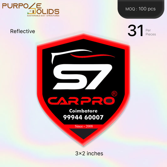Car Decorators Reflective Dome stickers (3x2 inch)