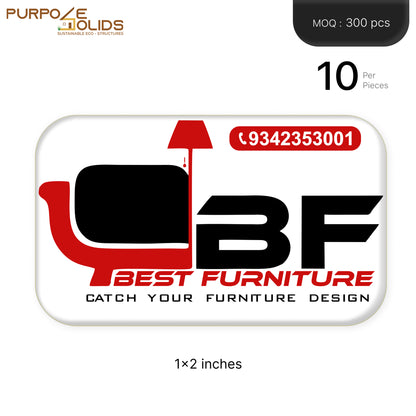 furniture branding Dome Sticker (1x2 inch)