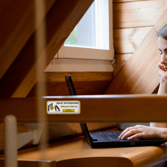 Interior Decarator Branding Reflective Dome Sticker (1x2 inch)